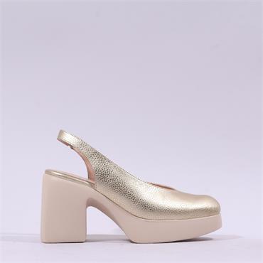 Wonders Naima Platform Bold High Heel - Gold